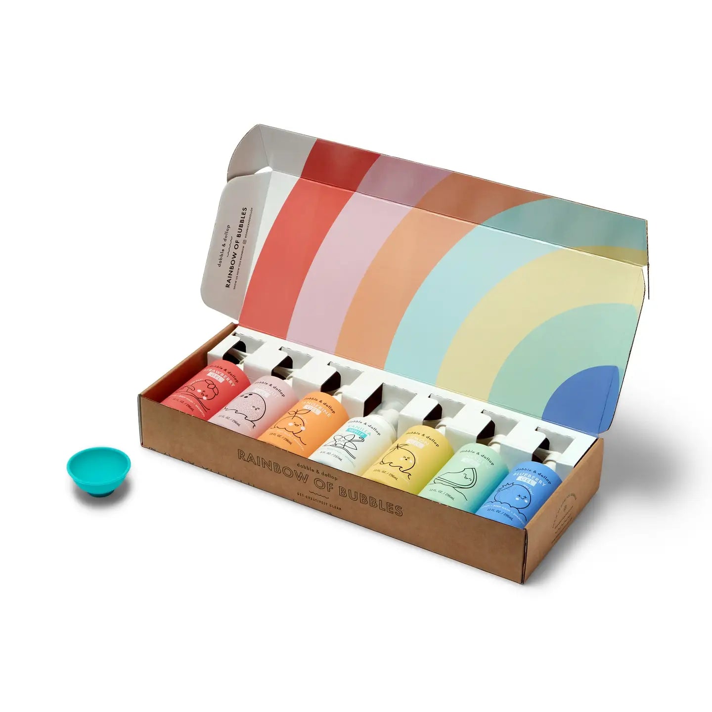 Dabble & Dollop Rainbow of Bubbles Ultimate Bath Gift Set