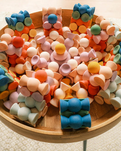 Chill Pepper Sweets – Wooden Stacking Game "Peachy Pastels" (33 pcs)