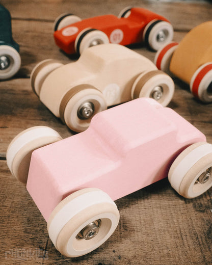 Chill Pepper Chunkies No. 04 – Wooden Toy Car "The Hot Rod" (Perfectly Pink)