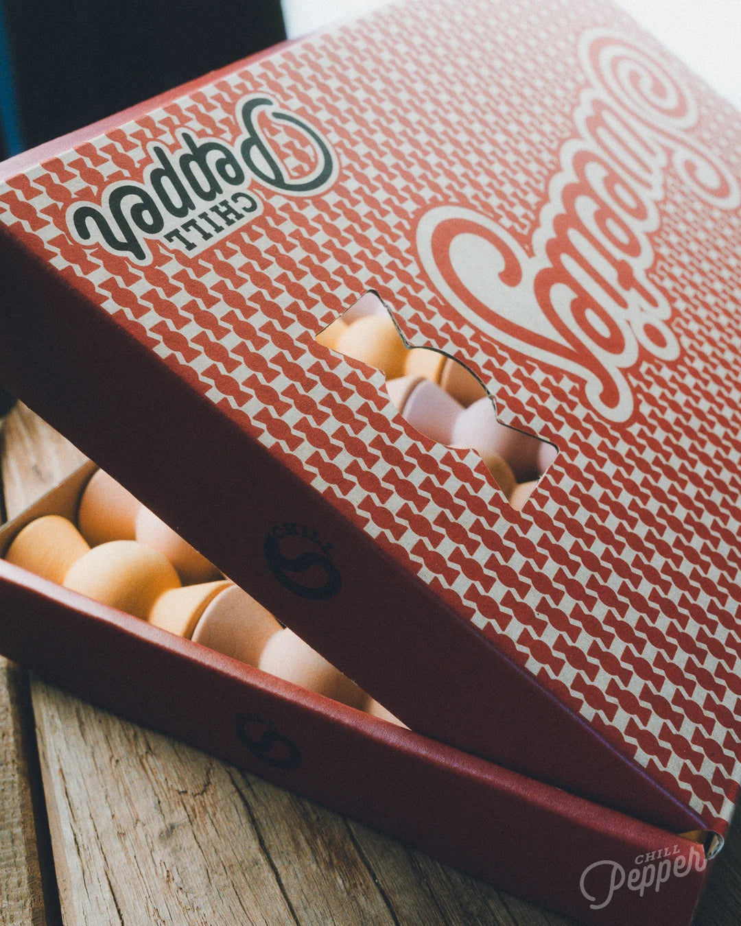 Chill Pepper Sweets – Wooden Stacking Game "Peachy Pastels" (33 pcs)