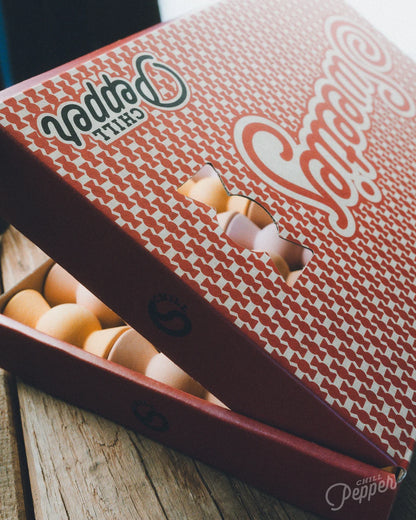 Chill Pepper Sweets – Wooden Stacking Game "Peachy Pastels" (33 pcs)