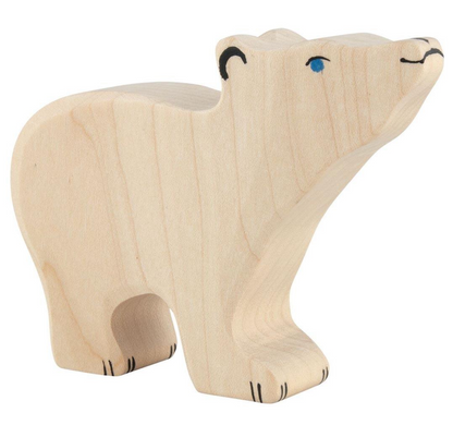 Holztiger Polar Bear Small Head Raised (PREORDER Nov 6 2026)
