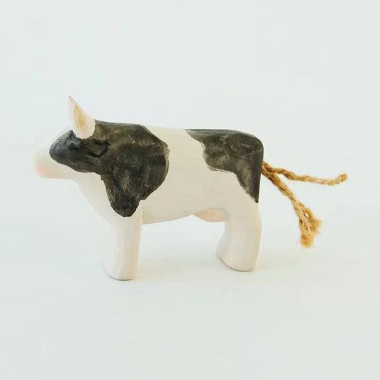 Sarah's Silk Wooden Painted Cow
