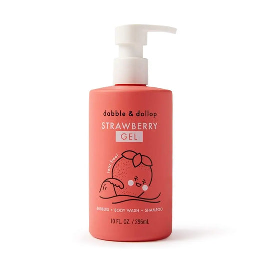 Dabble & Dollop Tear-Free Shampoo, Body Wash & Bubbles - Strawberry